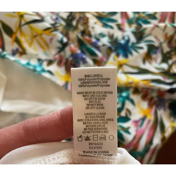 Bishop & Young Small Tropical Leaves Floral Maxi Dress Resortwear Hi-Lo Anthro - Picture 13 of 13